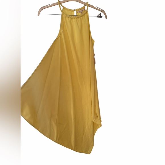 RACHEL Rachel Roy Dresses & Skirts - NWT Rachel Roy Asymmetric Sunflower Yellow Halter Dress Feminine Dainty